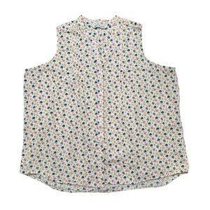 Woolrich Women’s XXL Cream Print Cotton Button Tank Top